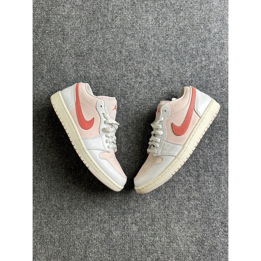 Womens Air Jordan 1 Low SE Strawberry Milkshake Pink White, Size US 11.5